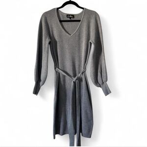 Sam Edelman Women’s Gray Knit Tie Waist Dress Small